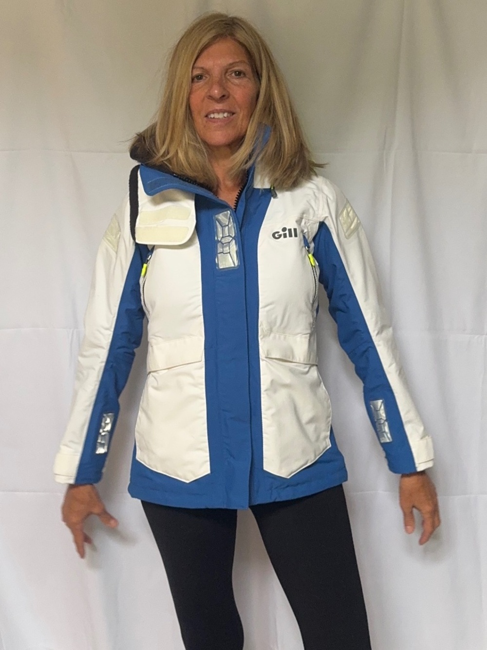 Gill OS2 Women's Offshore Sailing Jacket OS24JW Size 6 White Blue